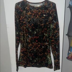 Burton Black and Orange Fitted Long Sleeve base layer set